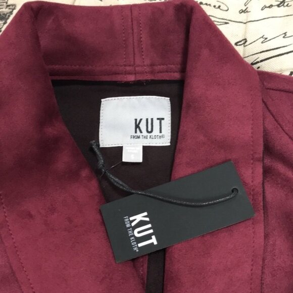 KUT from the Kloth Carina Faux Suede Drape Moto Jacket - Picture 7 of 8